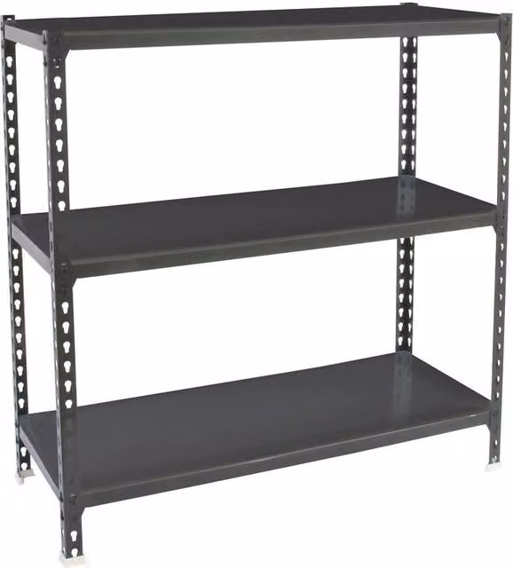 Scaffale in metallo Simon Rack colore antracite con 3 ripiani L 100 cm x H 110 cm x P 50 cm