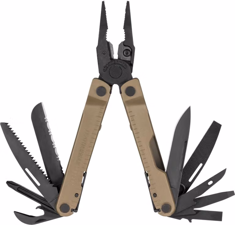Leatherman Multitool Rebar Coyote con custodia in nylon (x17)