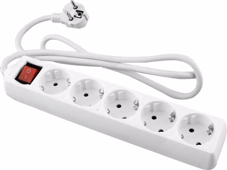 Onlex cavo interruttore di base 5 prese 5 M argento argento Taglia unica