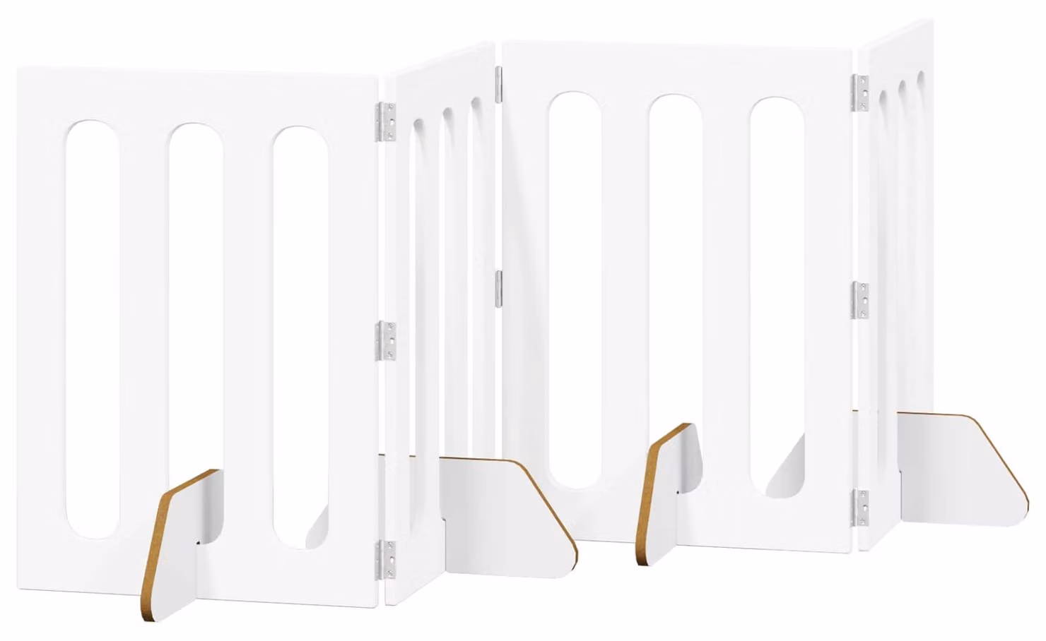 Recinto pieghevole per animali 4 pcs Bianco 201 x 38 x 70 cm