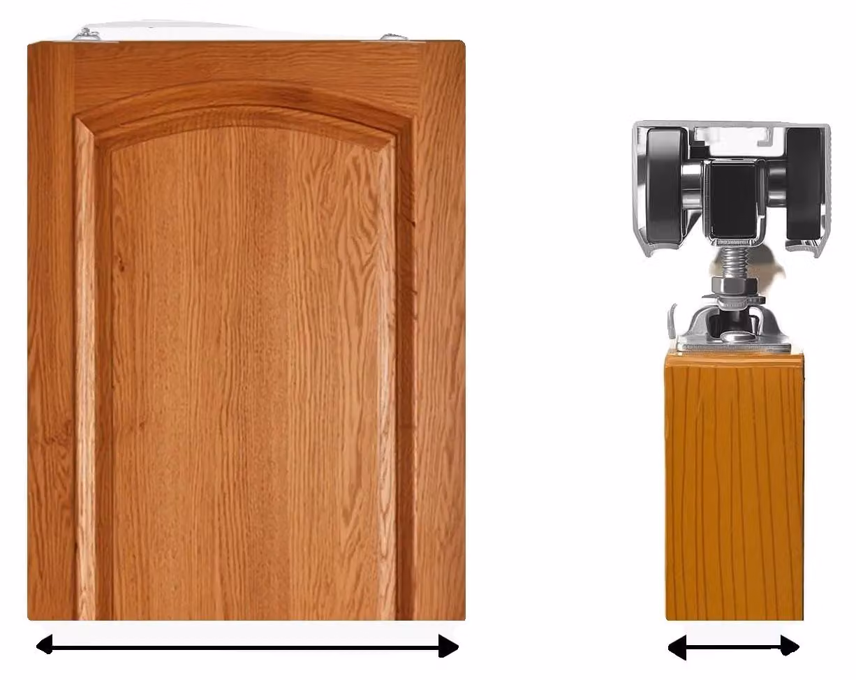 Kit di ferramenta per porte scorrevoli, sistema di chiusura ammortizzata, ampia compatibilità, 4ft