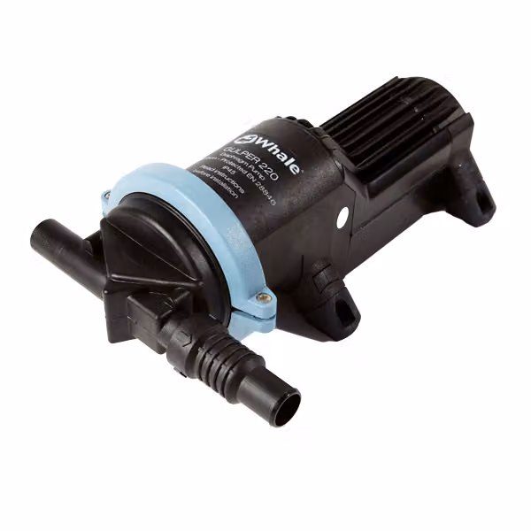 Whale Gulper 220 Pompa per scarico doccia e acque reflue 24v Nero Nero Taglia unica