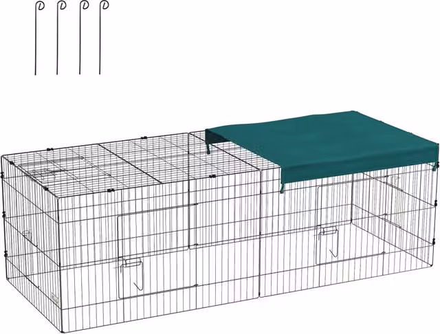 Gabbia per Animali Domestici ¨C zephmum ¨C Verde 220x85x70 cm
