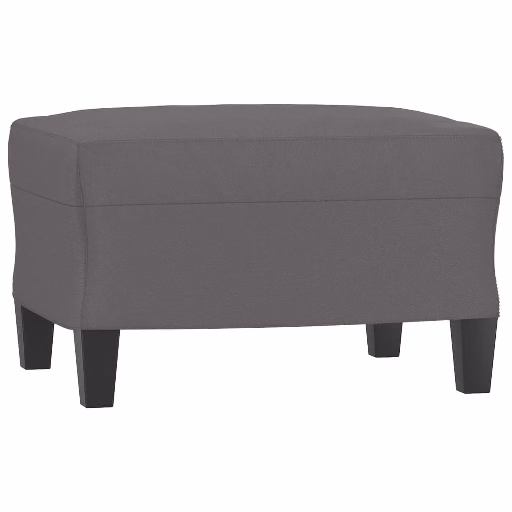 Poggiapiedi Grigio 60x50x41 cm in Pelle finta