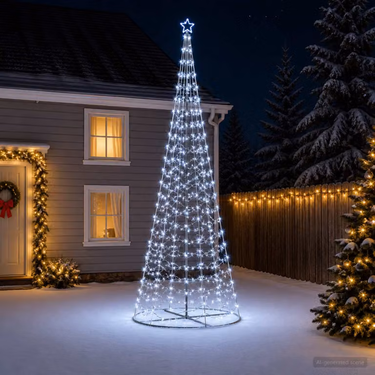 vidaXL Albero di Natale LED a spirale con base EKENAS 400 cm 588 LED