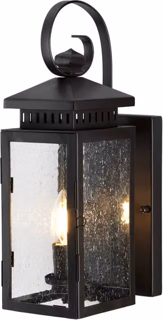Applique esterna Elstead Hythe in metallo bronzo con vetro trasparente, attacco E14 60W, grado di protezione IP44 per giardino e terrazza