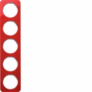 Berker 10152349 Cornice rosso trasparente/bianco polare lucido Berker R.1