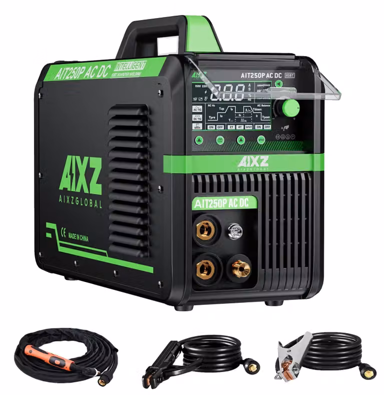 Saldatrice, 220V AC/DC, controllo digitale, colore verde