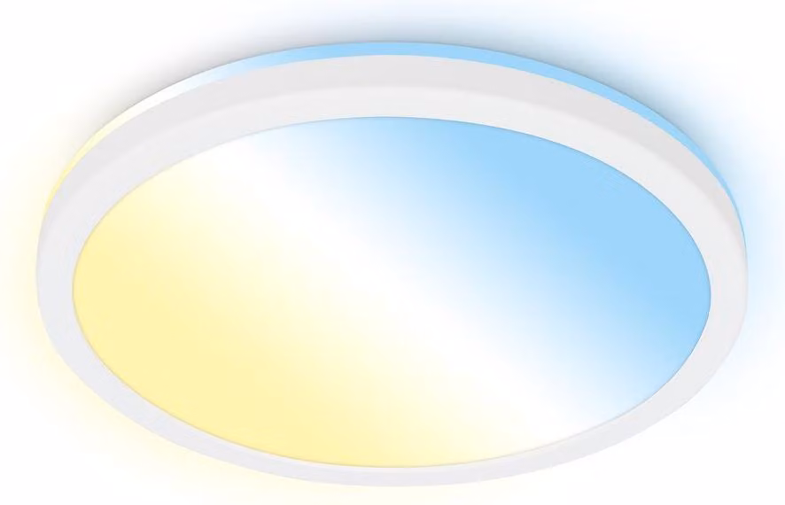 Pannello luminoso a LED per soffitto, retroilluminato, bianco, 18 Watt, 2400 lumen, 2700 – 6500K, dimmerabile – Briloner