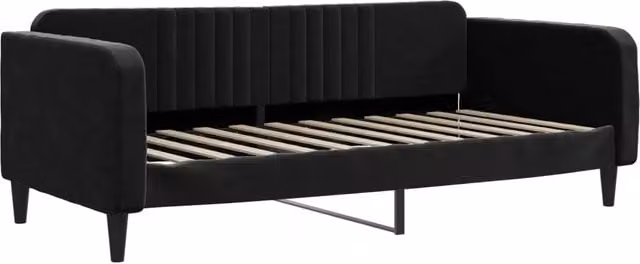 Letto singolo | Letto per adulti | Letto da Giorno Nero 100x200 cm in Velluto