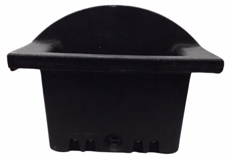 Braciere in ghisa, rotondo, nero - Accessorio per stufa a pellet - Peso: 1,8 kg