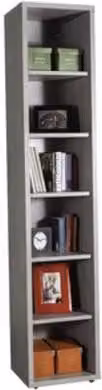 LIBRERIE LIBRERIA PRATICO CM. 35,7X44X217H CEMENTO