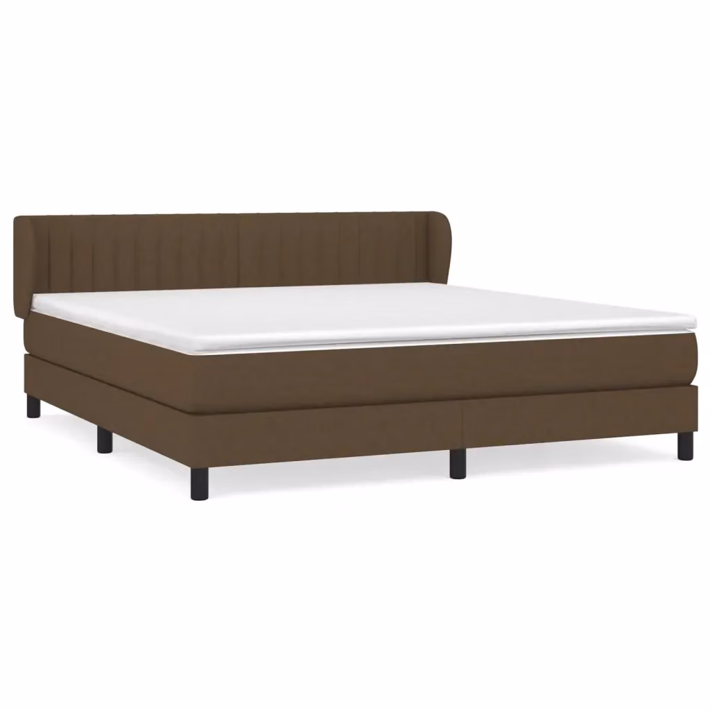Letto Ibrido vidaXL con Giroletto a Molle e Materasso Marrone e Bianco L/P/H: 160 x 200 x 88 cm – 2