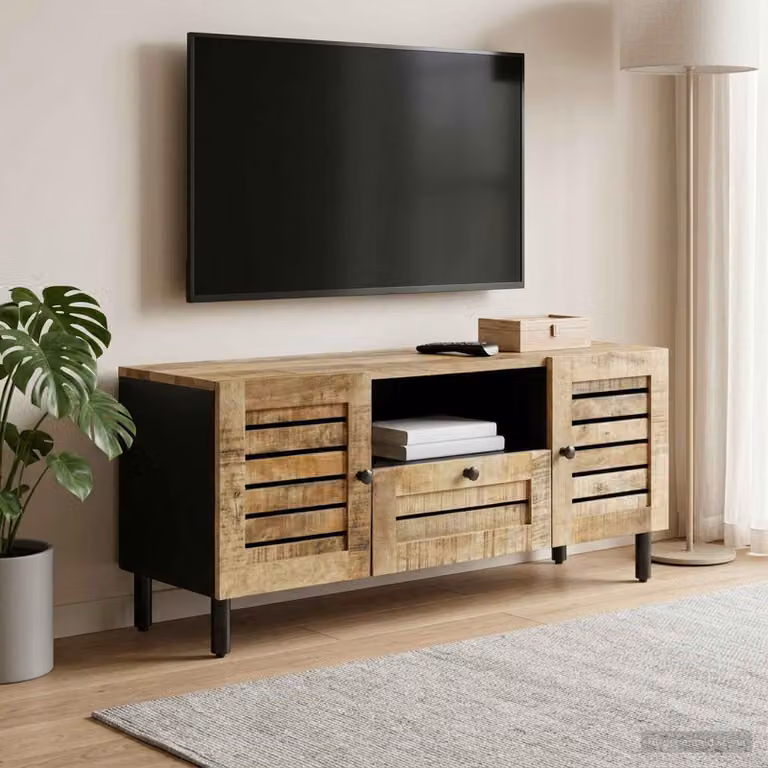 Armadio di stoccaggio moderno vidaXL in legno di mango marrone L: 105 cm, P: 33 cm, H: 46 cm