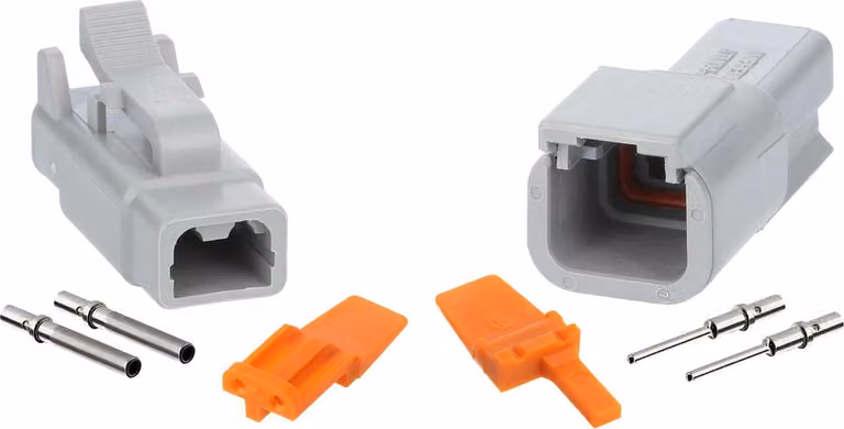 Amphenol AS-2SM/F 108 SET Connettore serie ATM 1xmaschio/1xfemmina, 2 poli, connessione a crimpare Diametro isolamento