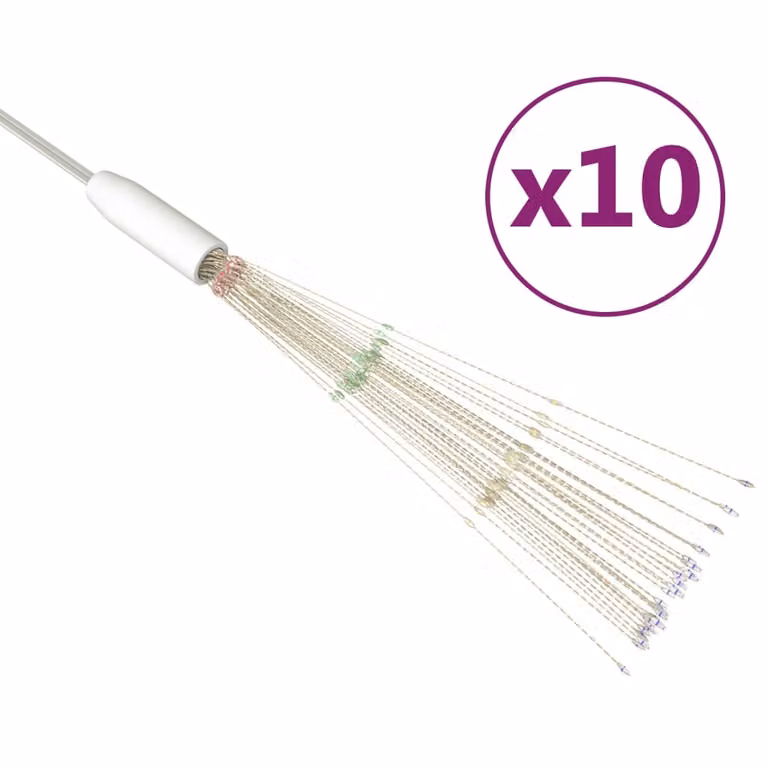 Luci di Natale Fuochi Artificio 10 pz Multicolore 20cm 1400 LED