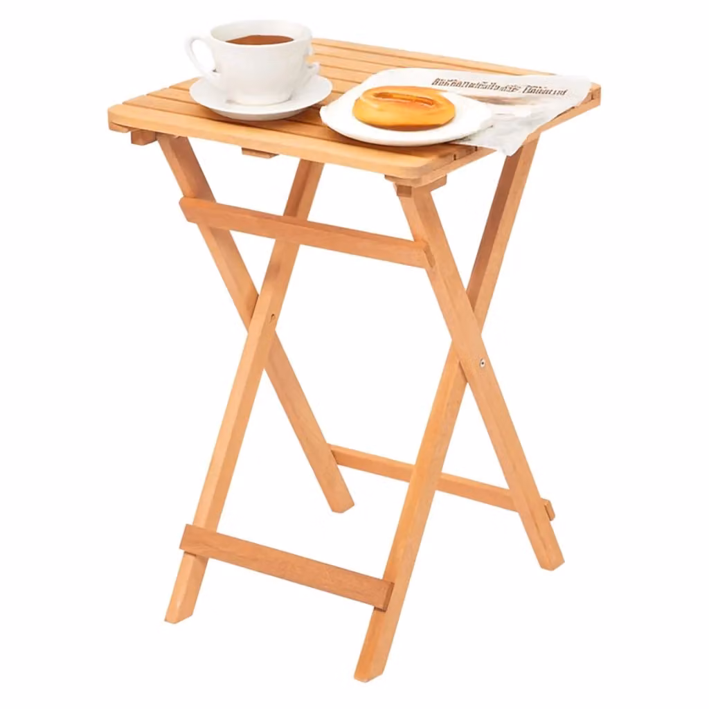 Tavolo da esterno DMORA Stregna in legno massello marrone, L/P/H: 50 x 50 x 72 cm – 2