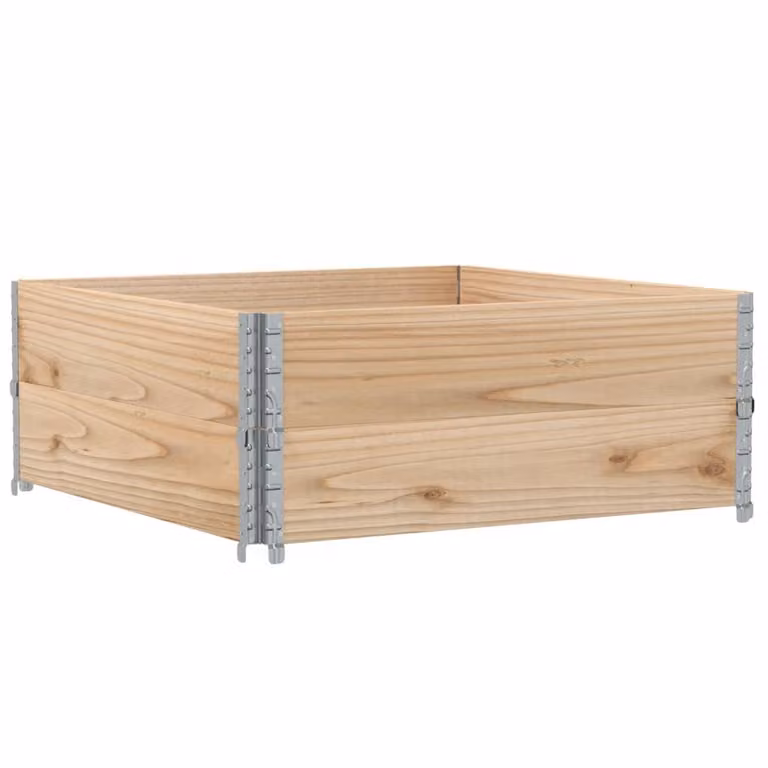 Paretali per Pallet 2 pz 100x100 cm in Legno Massello di Pino