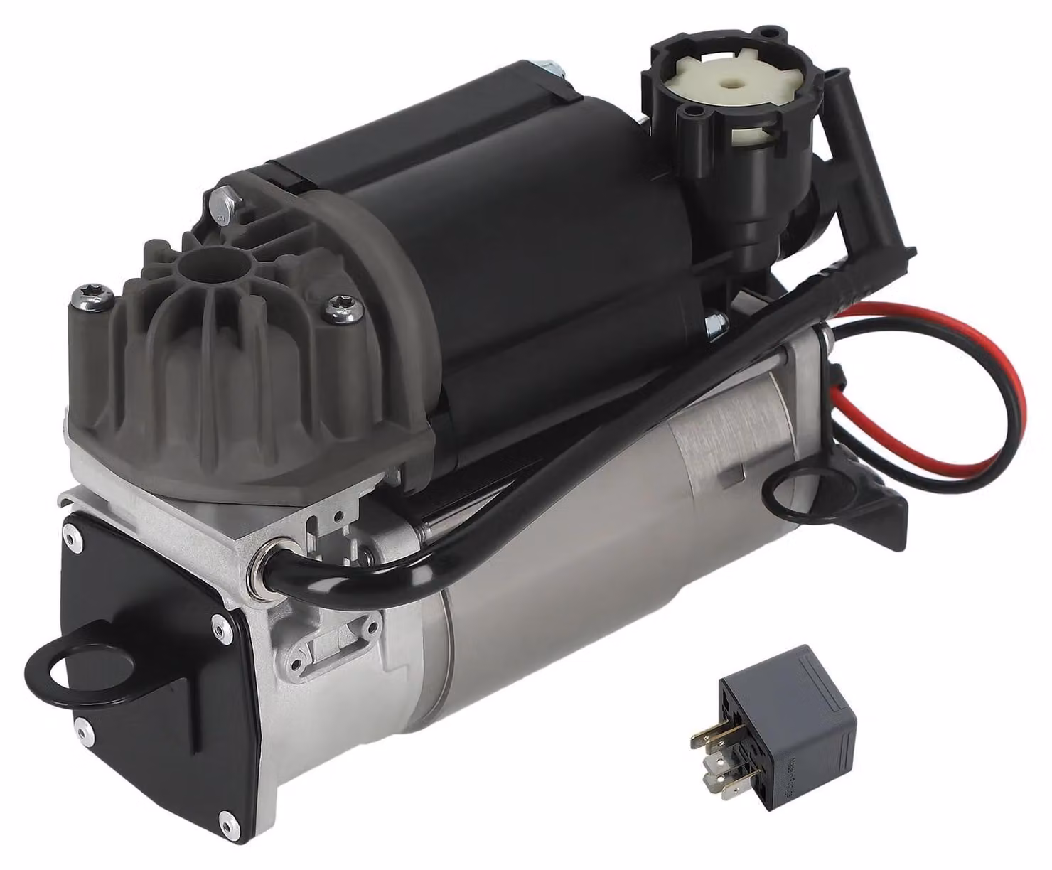 Compressore / pompa per sospensioni pneumatiche con relè - Compressore per sospensioni pneumatiche per auto - Compatibile con W220, W211, W219, S430 - Ricambio per impianto di sospensioni pneumatiche
