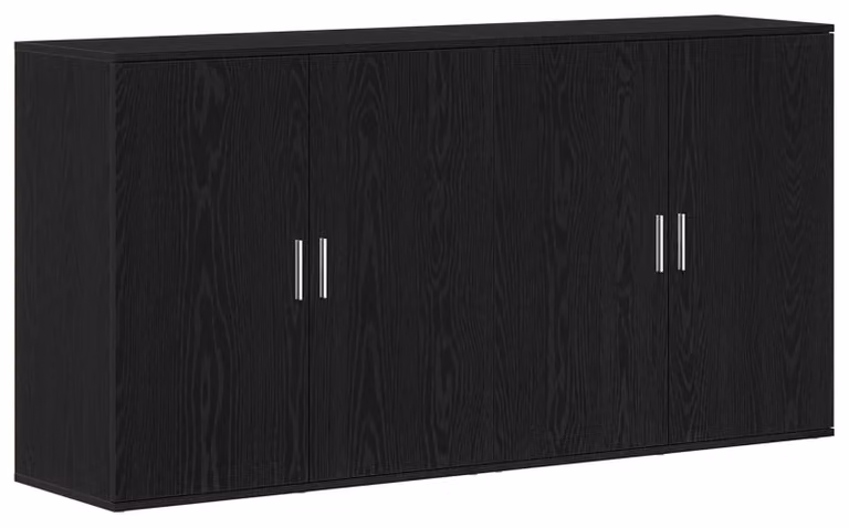 Credenza 2 pcs Rovere Nero 79 x 38 x 80 cm Legno multistrato