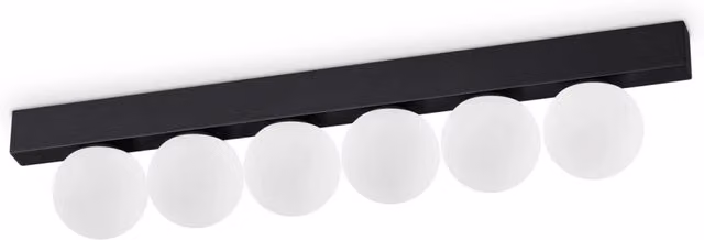 Plafoniera Moderna Ideal Lux Ping Pong in Metallo Nero con LED Integrato 18W Luce Bianca Calda