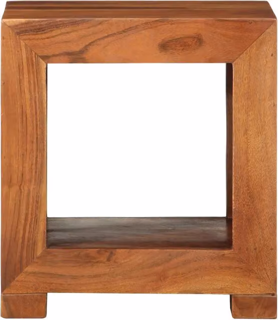 Tavolino quadrato in legno di acacia marrone vidaXL L/P/H: 37 x 29 x 40 cm – 1