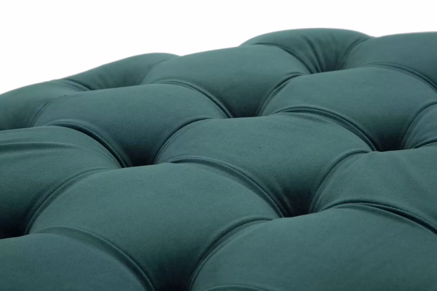 Puff cilindrico in velluto verde e oro CHARME1921 per il tuo living L: 49 cm, P: 49 cm, H: 10 cm – 3