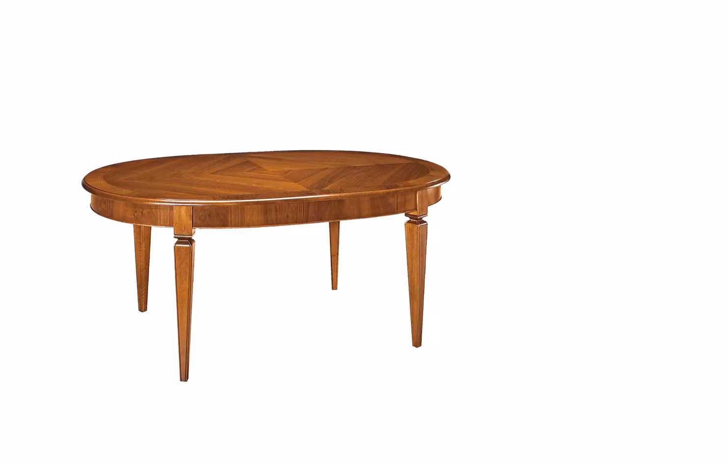 Tavolo ovale allungabile in legno massello di noce Mobili 2G L/P/H: 130 x 105 x 78 cm – 2