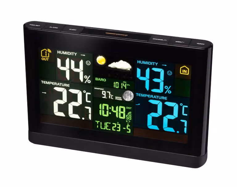 BRESSER Stazione meteorologica wireless Meteo THBM. Colore: nero