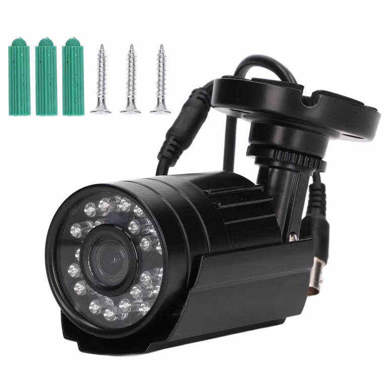 Telecamera di sicurezza, telecamera analogica CCTV, telecamera di sorveglianza 4 in 1, obiettivo da 3,6 mm, visione notturna a infrarossi, impermeabile per uso esterno e interno