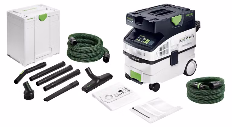 Festool CTL MIDI I AC Unità mobile di aspirazione 1200 W 15 l AUTOCLEAN Classe di polveri L ( 578545 ) + Set di pulizia per artigiani da 8 pezzi ( 577258 )