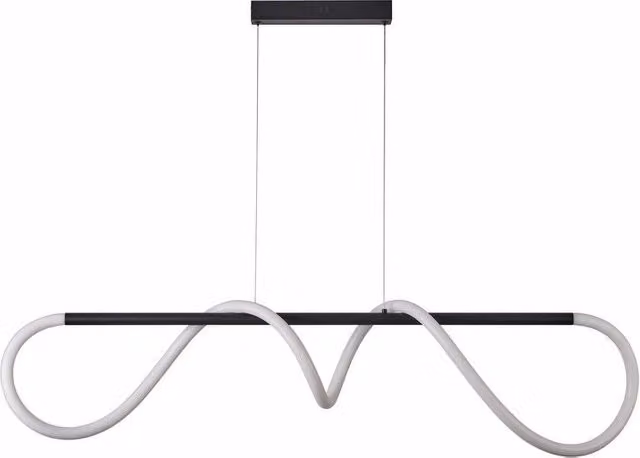 Lampada a sospensione Reality Leuchten Savanah nera con tecnologia LED 28W, H 113 cm