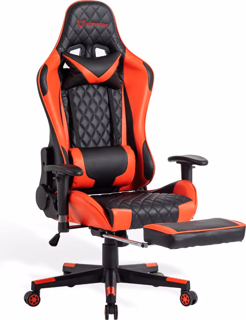 Sedia da gioco Sedia da ufficio Sedia ergonomica Sedia per gamer Sedia ergonomica per gamer Sedia per PC Sedia per computer da corsa Nero x Rosso