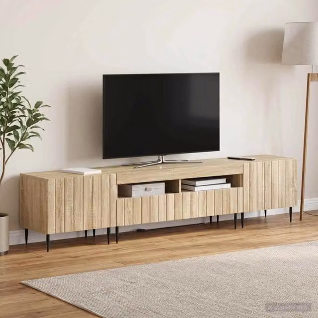 Mobile TV LED a 3 pezzi ZWOLLE Rovere Sonoma 3416515