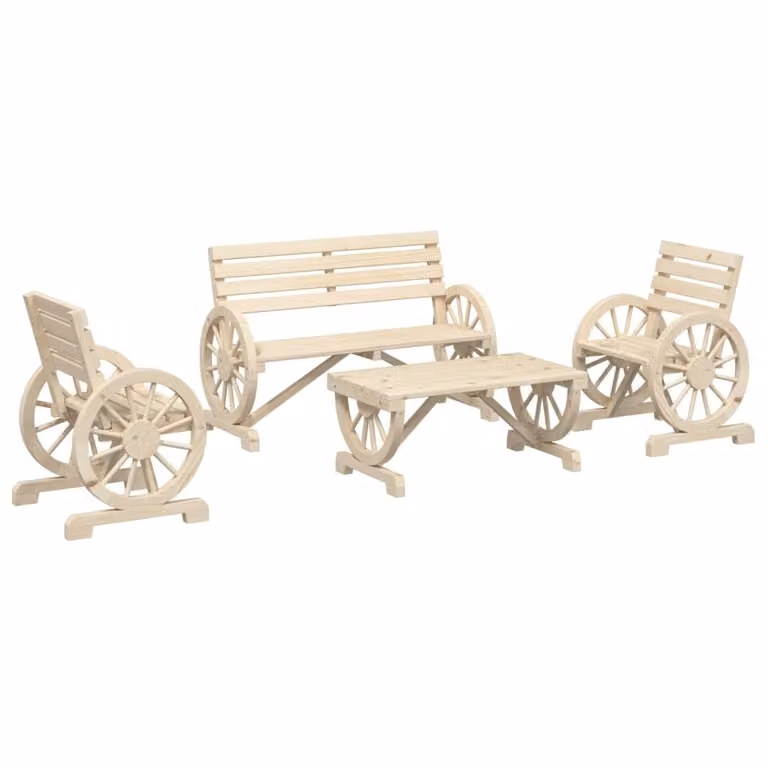 Maison Exclusive - Set da giardino a 4 pezzi in legno massello di abete