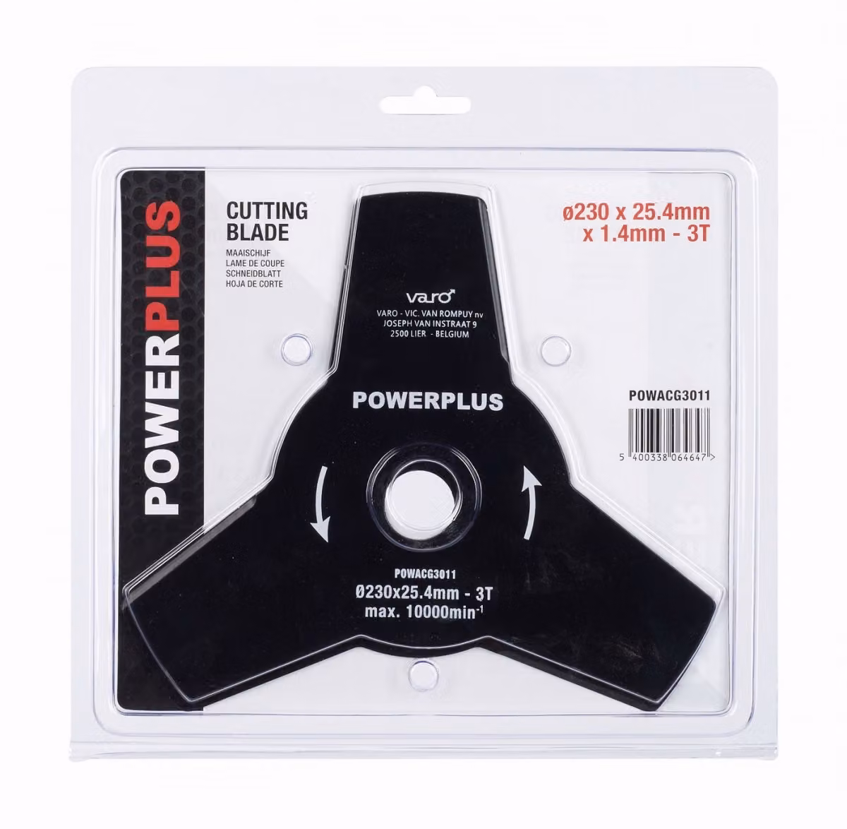 Powerplus Powacg3011 230x25,4 Mm Falciatrice a disco Trasparente Trasparente Taglia unica