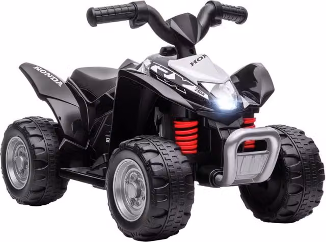 Quad elettrico per bambini con fari a LED e batteria ricaricabile, colore nero, L/P/H: 65,5 x 38,5 x 43,5 cm – 1