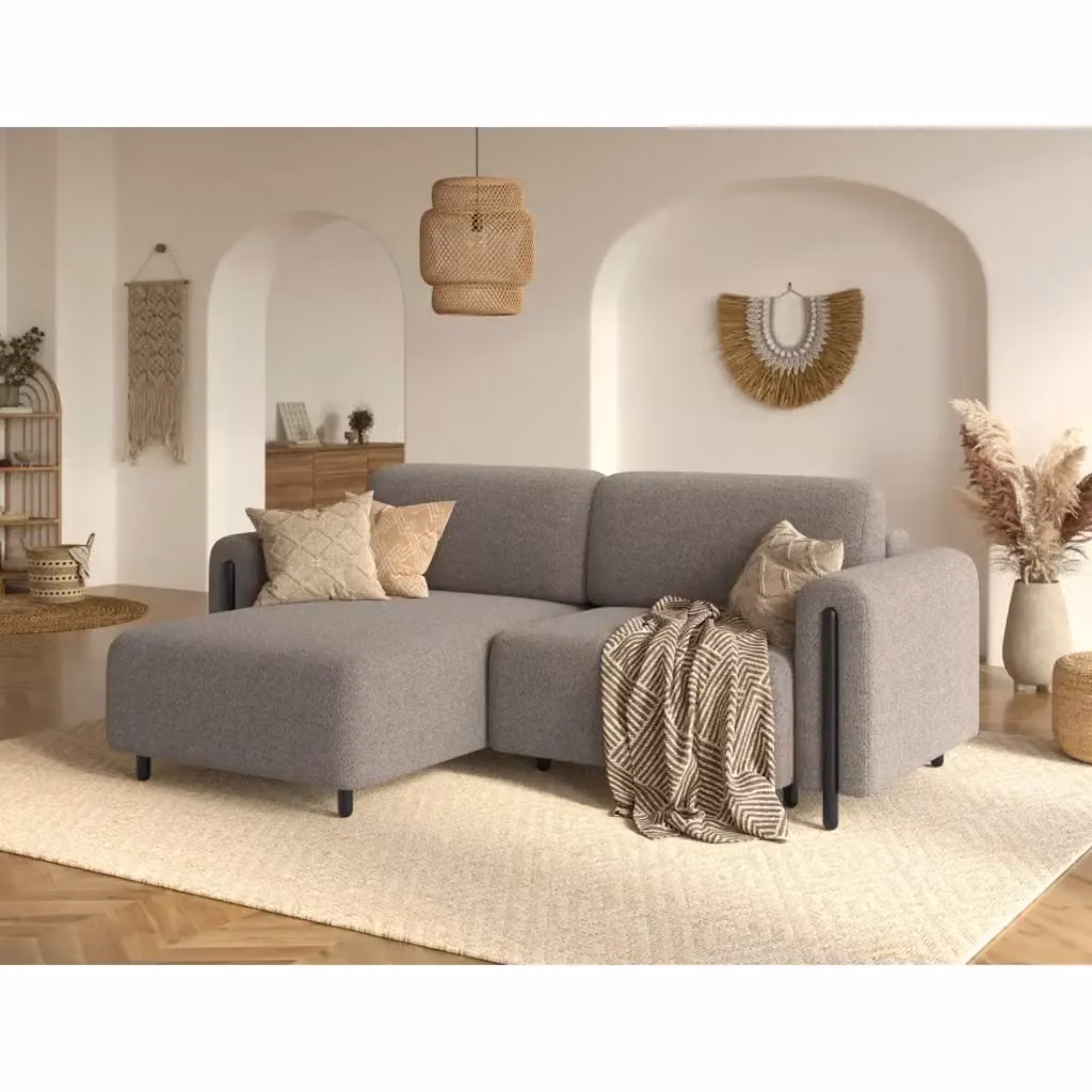 Divano ad angolo convertibile MEUBLORAMA ARVESSA marrone con contenitore e funzione letto, lato sinistro – 2