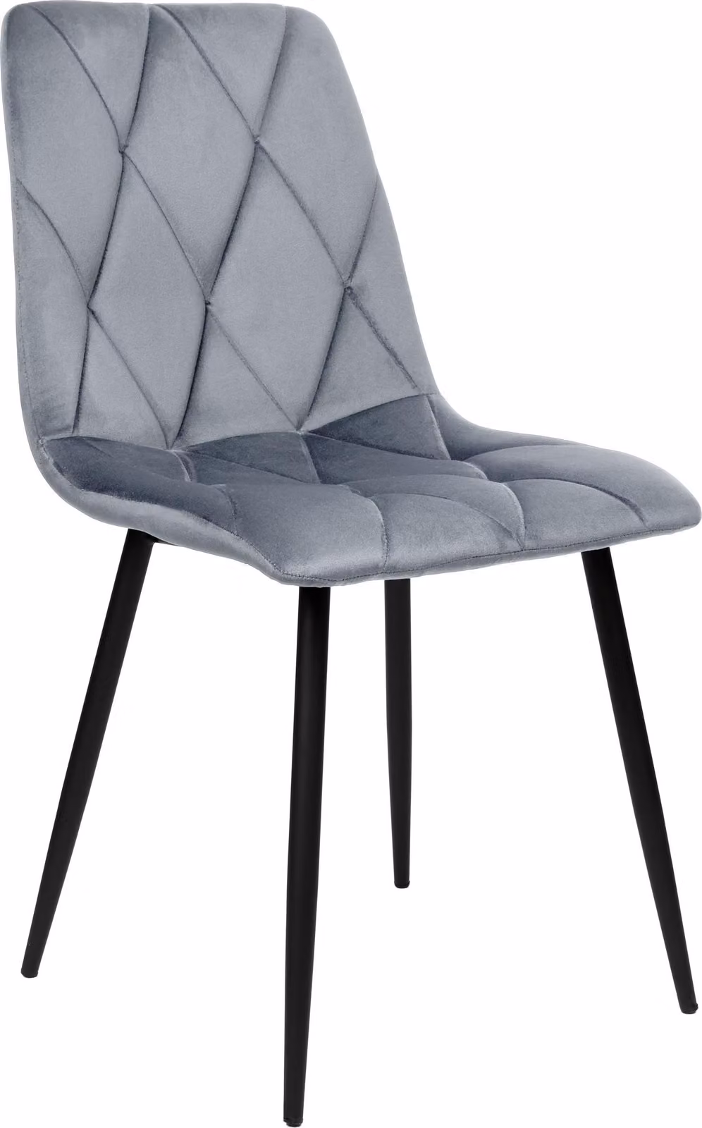 Sedia Madison Velvet in velluto in look grafite
