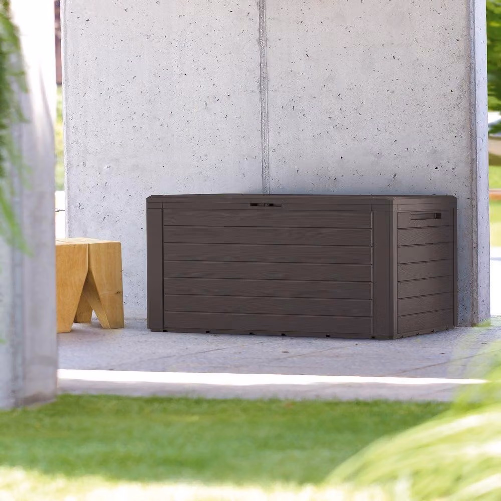 Contenitore da giardino 280L con coperchio incernierato e dispositivo di bloccaggio