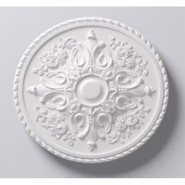 Rosone da soffitto NMC R12 ARSTYL Noel Marquet Elemento decorativo classico colore bianco diametro 82,5 cm