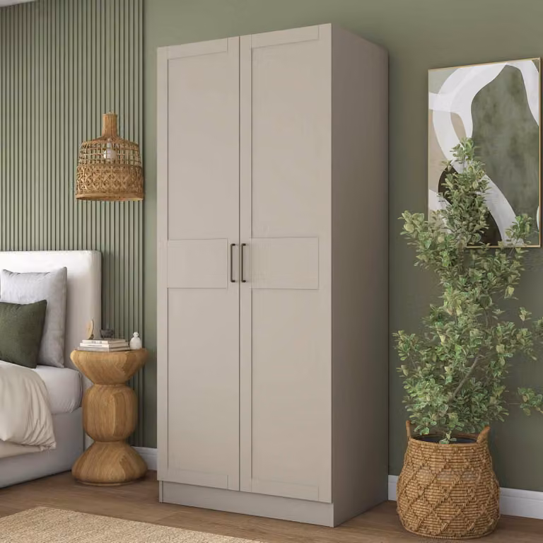 Skye Decor, armadio di alta qualità, color sabbia, dimensioni 90x210x57,5 cm | 100% melaminico