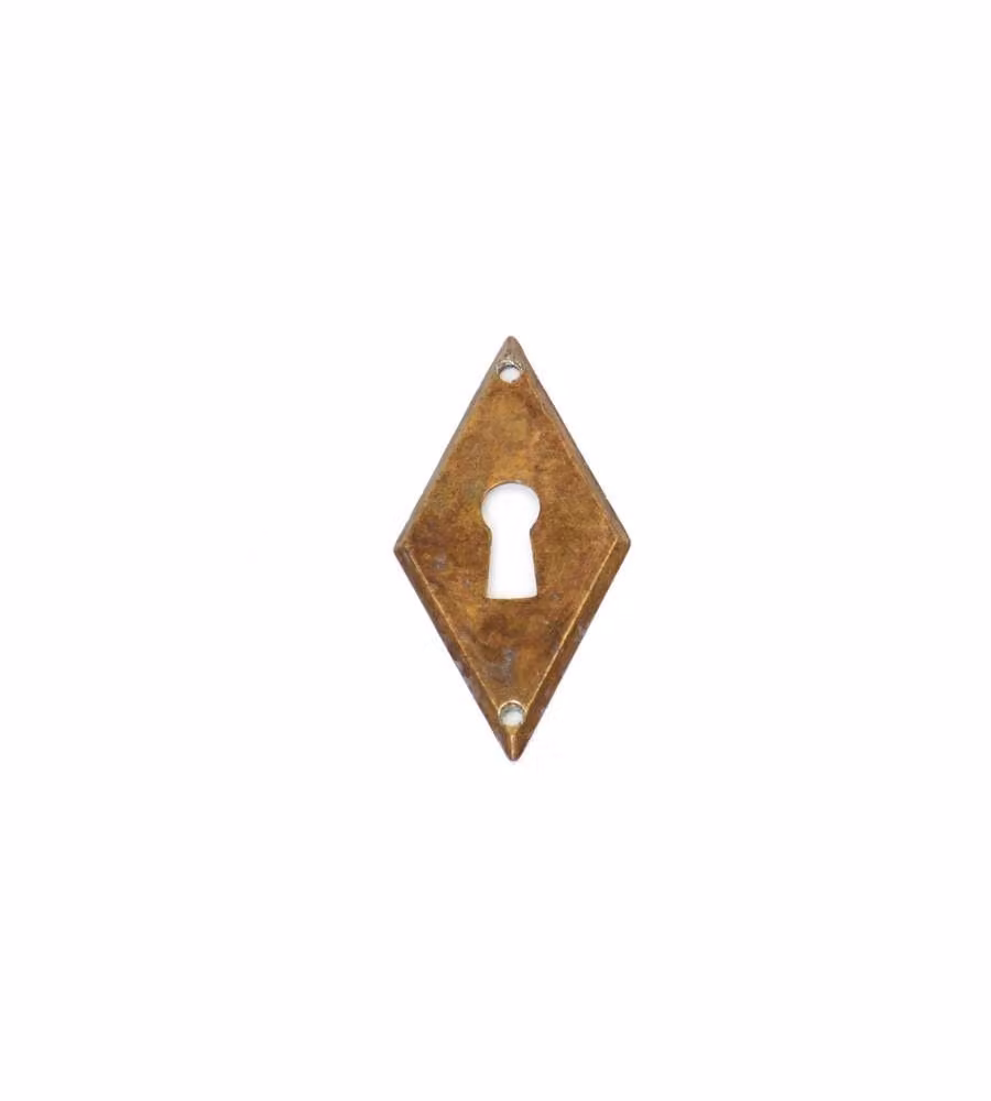 Bocchetta rombo patinato antico 28 x 55 mm