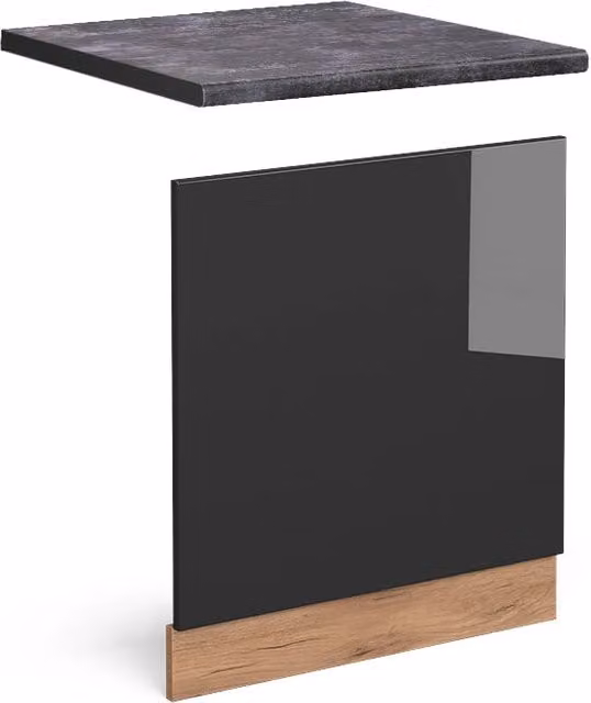 Pannello frontale Vicco R-Line Antracite lucido e Rovere dorato L: 60 cm