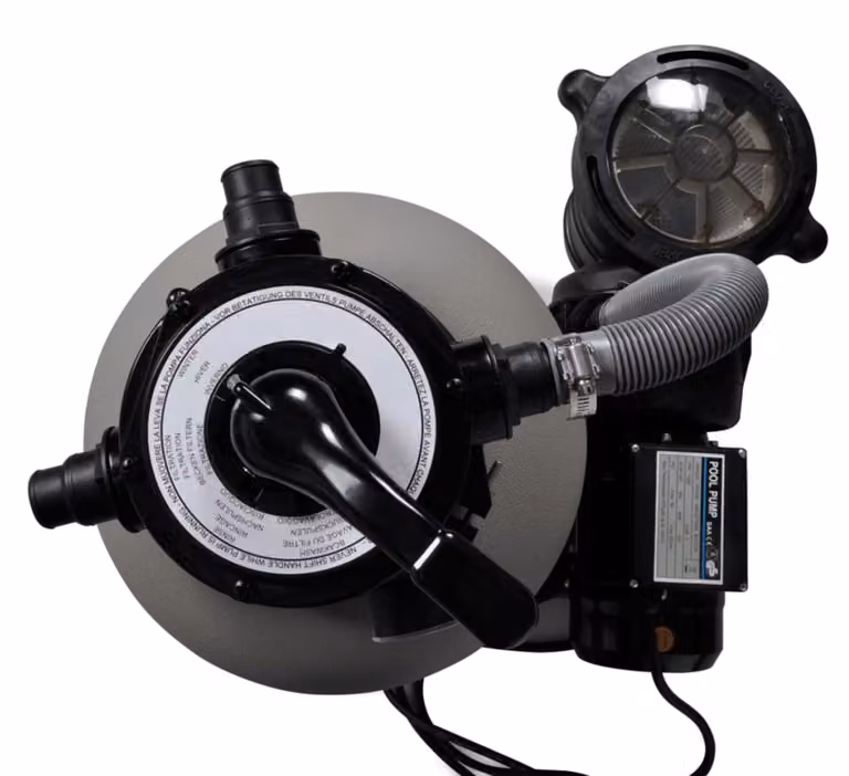 Pompa filtrante per piscina - Potenza: 600 W - Capacità: 17.000 litri all'ora - Materiale: plastica, colore grigio