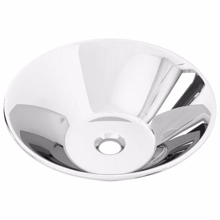 Lavandino 42x14 cm in Vetroceramica Argento
