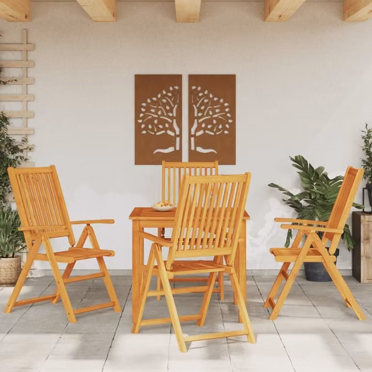 Maison Exclusive - Set da Pranzo per Giardino 5 pz 85x85x74 cm in Legno Massello di Acacia