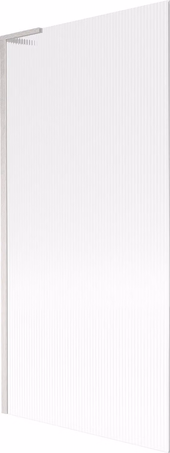 Mexen Next L schermo vasca da bagno a 1 anta 90 x 150 cm, strisce, nichel spazzolato - 895-090-000-03-09-97