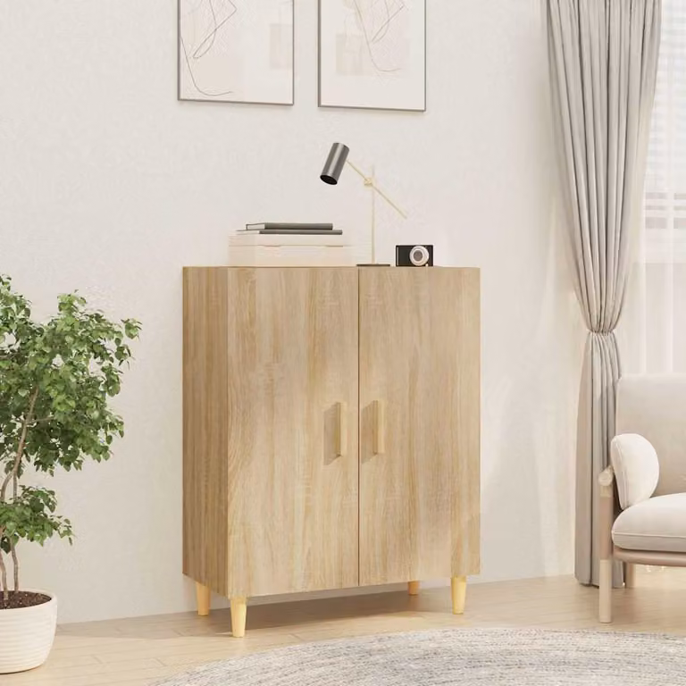 Credenza vidaXL in Rovere Sonoma e Legno Multistrato, L 70 cm x P 34 cm x H 90 cm