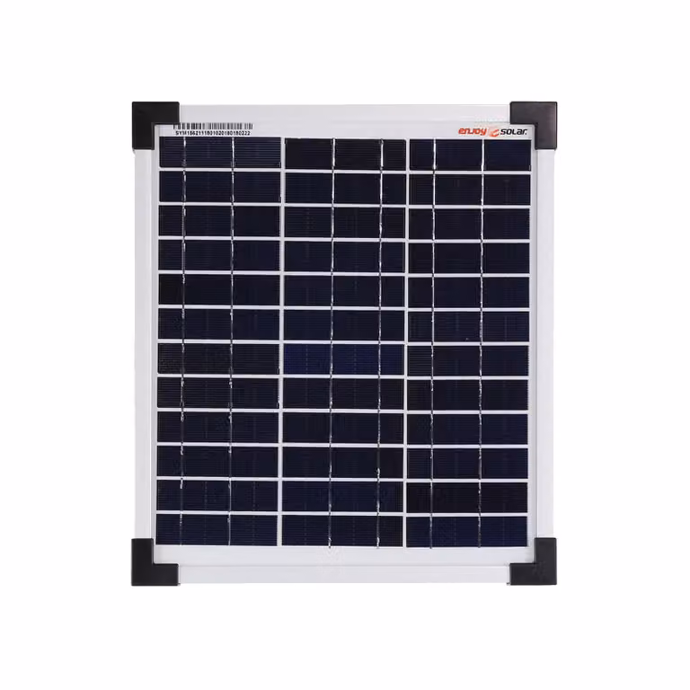 pannello solare enjoy solar® Modulo solare policristallino 10W 12V, celle da 156,75 mm, IVA 0%.